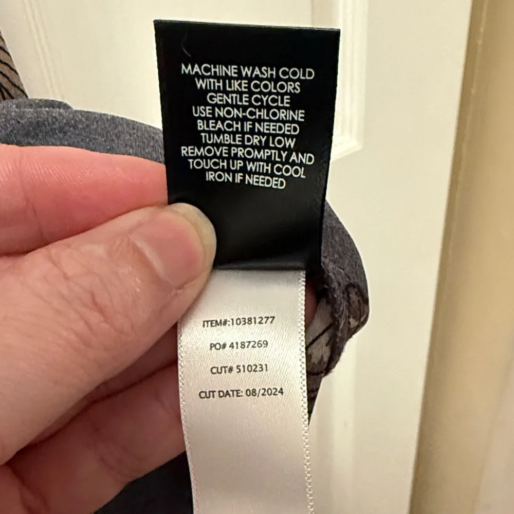 torrid Charcoal Butterfly Print Tunic with Cream and Brown Accents - Picture 4 of 7